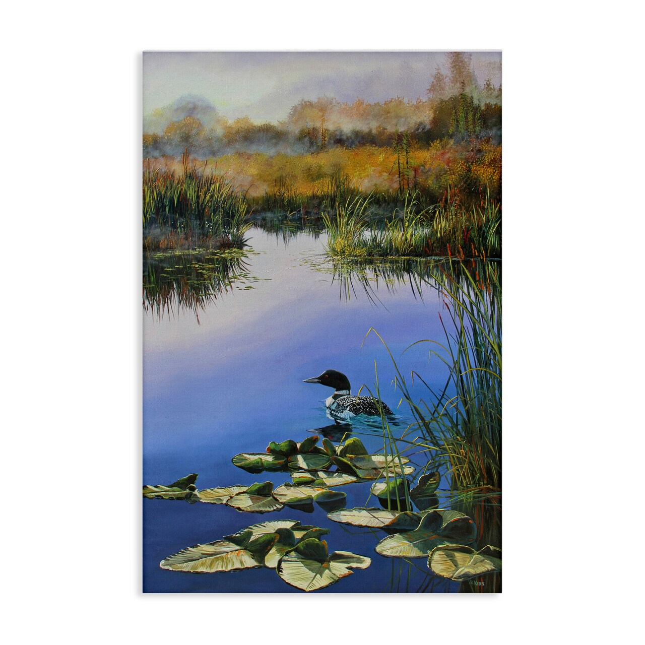 Stupell Industries Duck's Morning Solitude Canvas Wall Art Design by Andrew Kiss